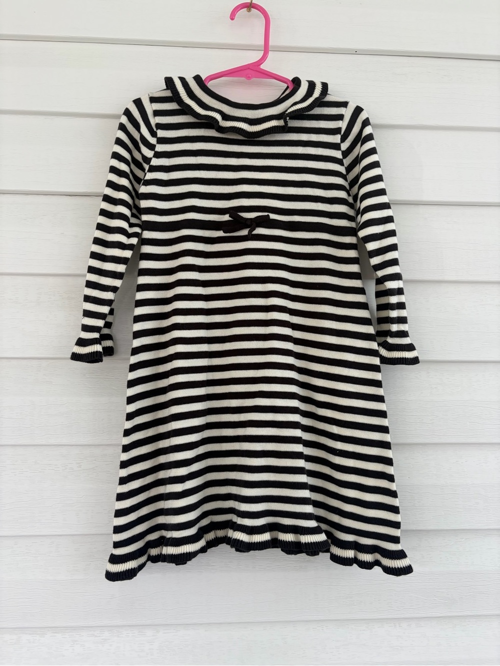 Gymboree Vintage Striped Dress 3T NWT Black White Knit Cotton Y2K